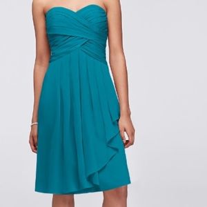 David Bridal blue bridesmaid dress size 10